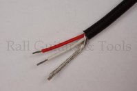 Pickup cable 1-wire shielded black 1m