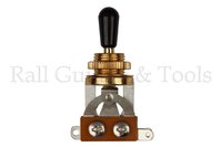 LP-style Toggle Switch, Gold - Black Tip
