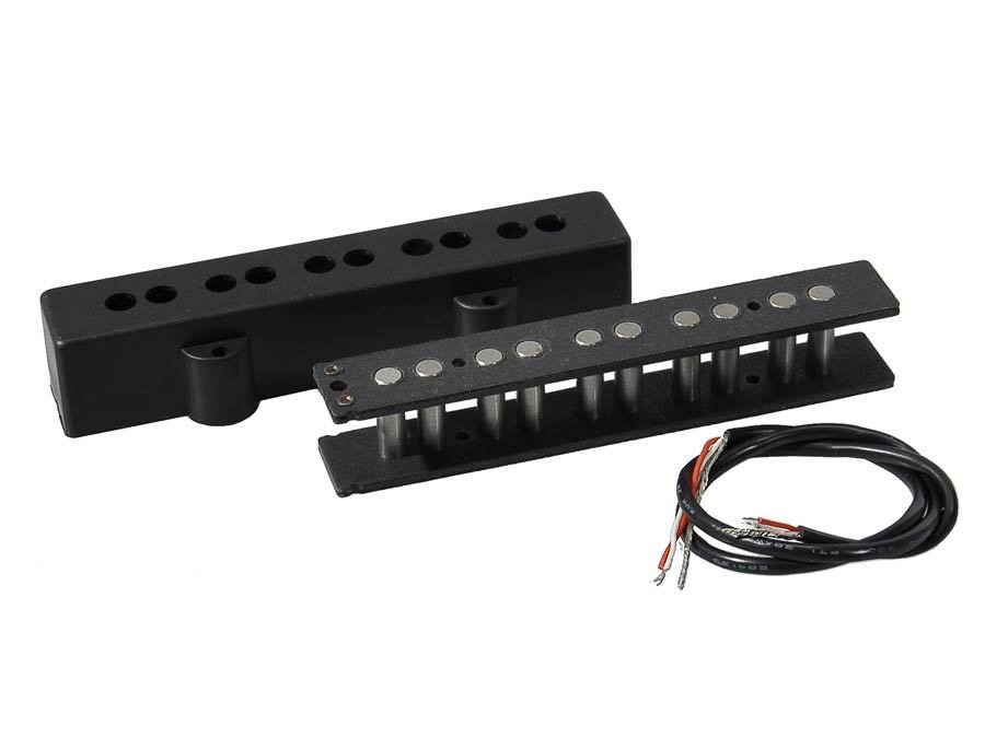 Pack of 2 Neck Bridge Pickups with Screws for 5 Strings Electric Jazz Bass Black