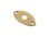 Jack plate 'cat-eye' metal curved gold
