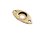Jack plate 'cat-eye' metal resessed hole curved gold