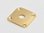 Jack plate square metal curved gold