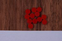 Set of 12 pcs. 6mm dots, red