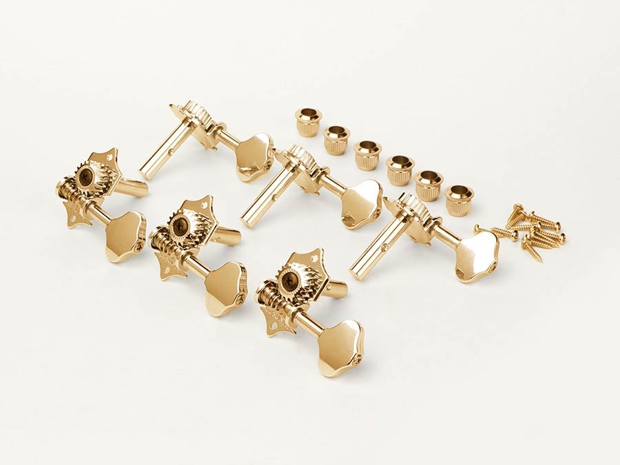 Gold Wilkinson 3L3R Deluxe Vintage Keystone Style Guitar Tuners Machine Heads Tuning Pegs Keys Set for Gibson or Epiphone Les Paul 